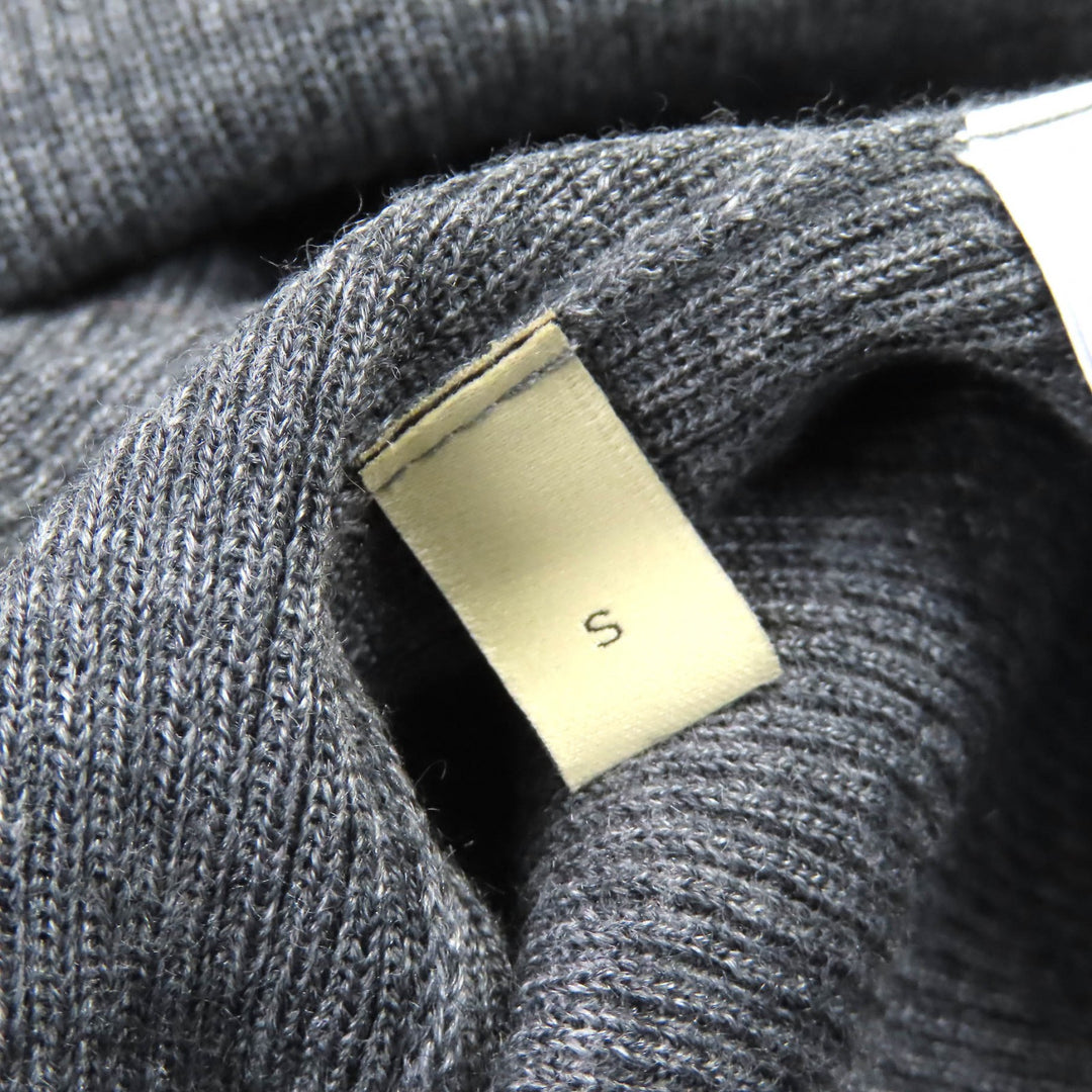 Excellent GUCCI Tank top Rib knit tank top sleeveless top gray wool mens S