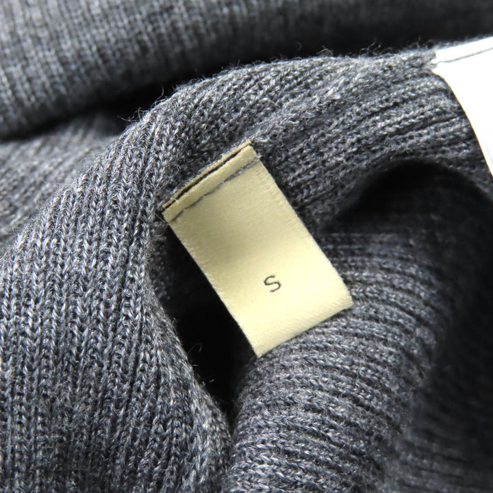 Excellent GUCCI Tank top Rib knit tank top sleeveless top gray wool mens S