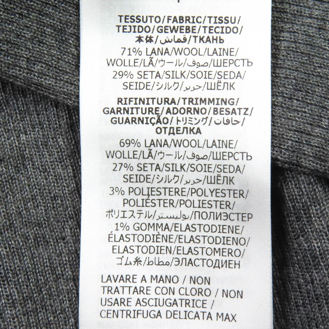 Excellent GUCCI Tank top Rib knit tank top sleeveless top gray wool mens S
