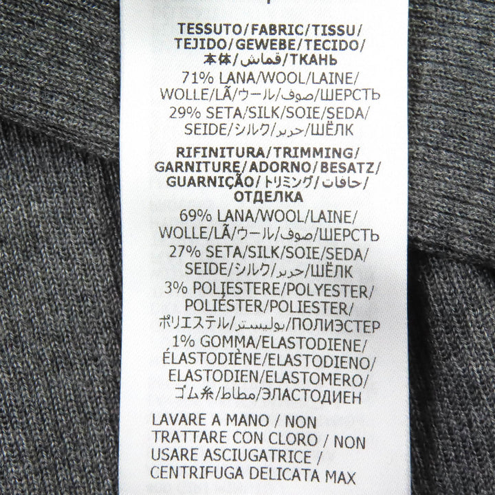 Excellent GUCCI Tank top Rib knit tank top sleeveless top gray wool mens S