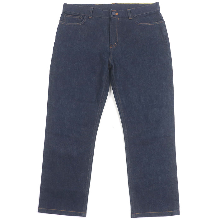 Great LOUIS VUITTON Denim pants With logo leather patch