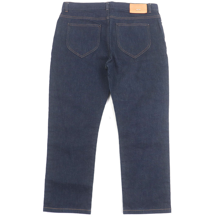 Great LOUIS VUITTON Denim pants With logo leather patch