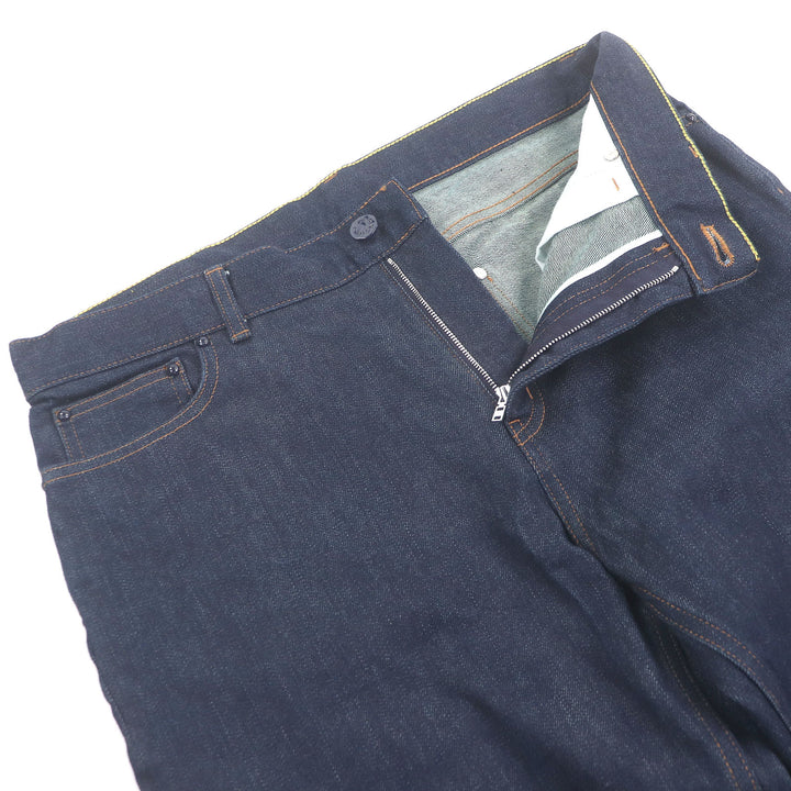 Great LOUIS VUITTON Denim pants With logo leather patch