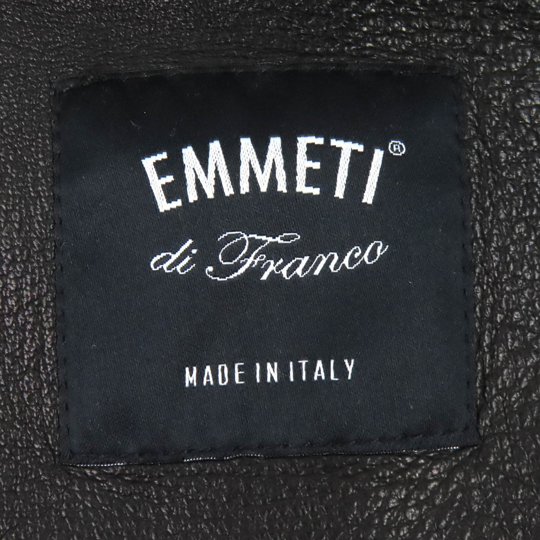 Great EMMETI Yoshimasa Hoshiba Model H UOMO ACCA Lambskin Single Rider Jacket 46
