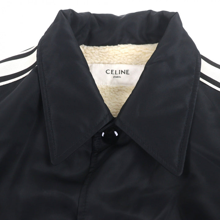 素晴らしいCELINEジャケット ブラックナイロン メンズ 48 2W93C227R
