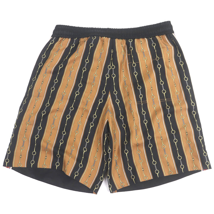 素晴らしい GUCCI パンツ バイマテリアルプリント ショートパンツ ブラックシリーズ アセテート メンズ 46 572500