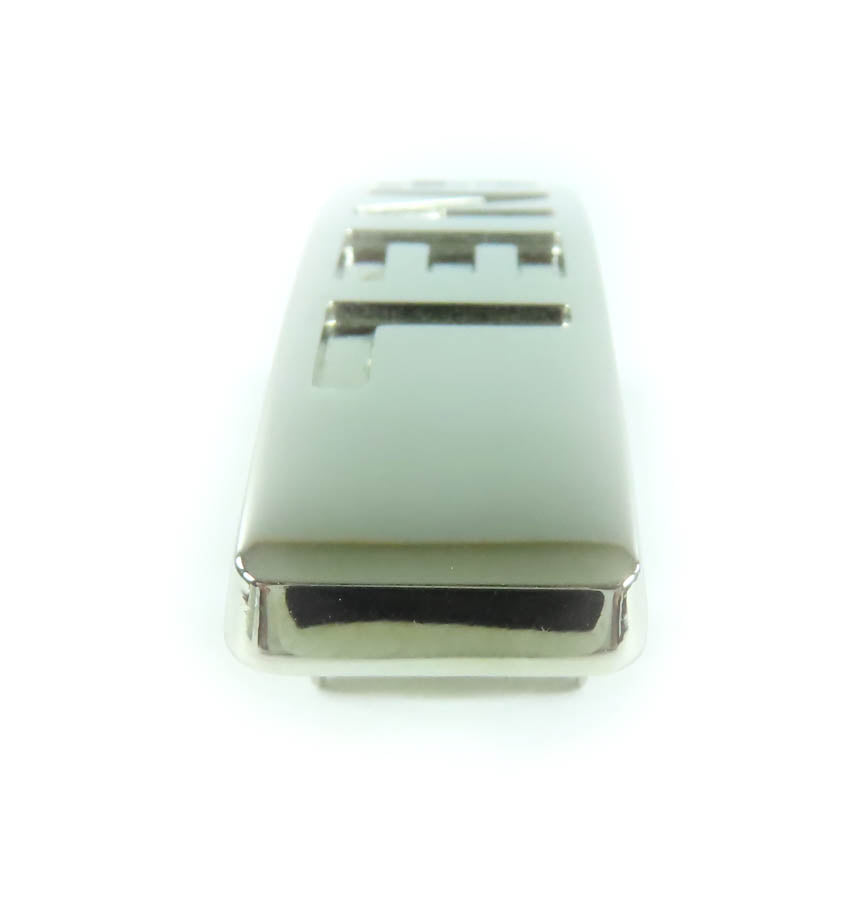 Excellent CHANEL hair accessory Logo Design Barrette Silver Women 96P