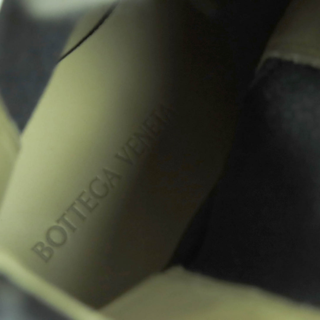 新品 BOTTEGAVENETA アンクルブーツ FLASH ブラック グリーン レザー レディース 37.5