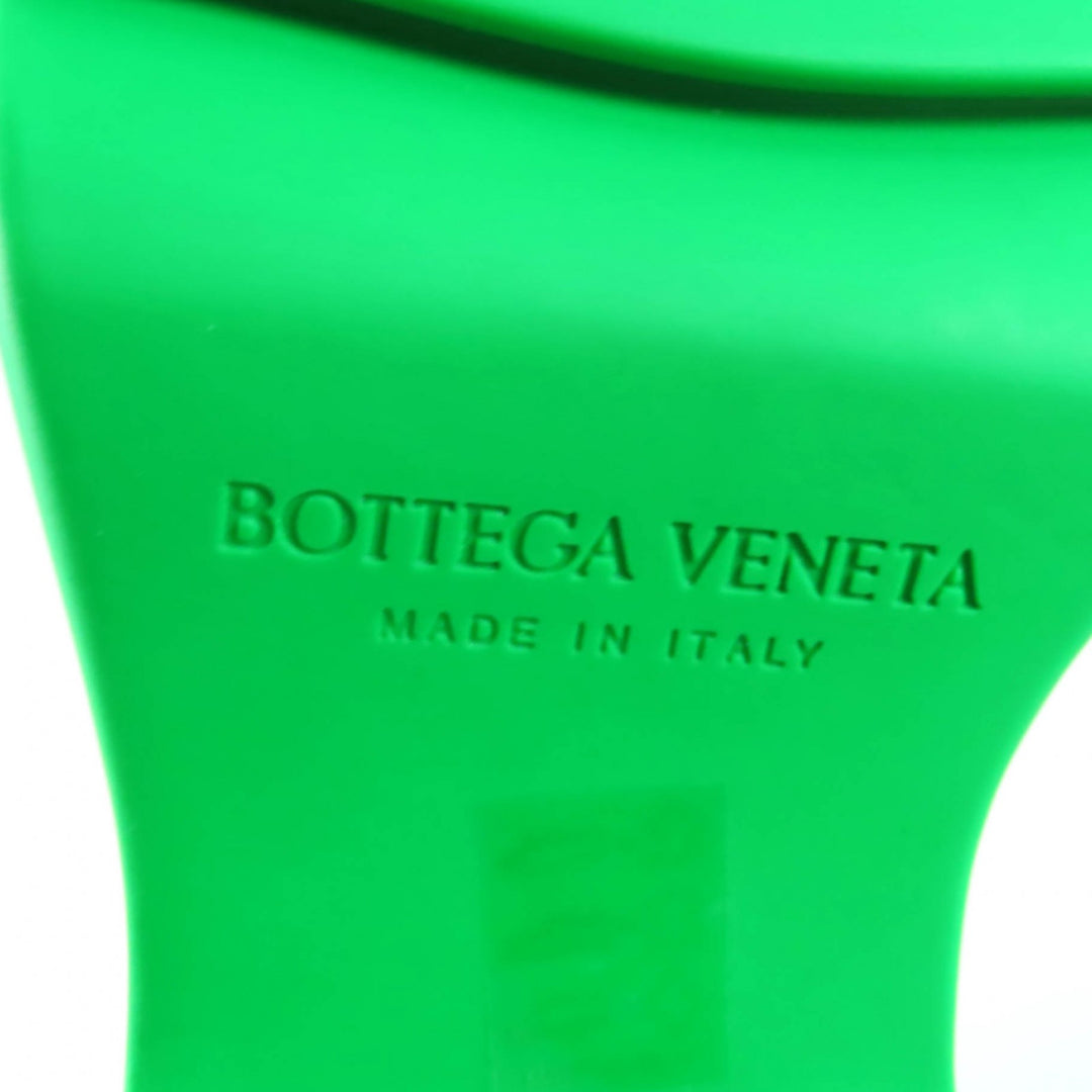 新品 BOTTEGAVENETA アンクルブーツ FLASH ブラック グリーン レザー レディース 37.5