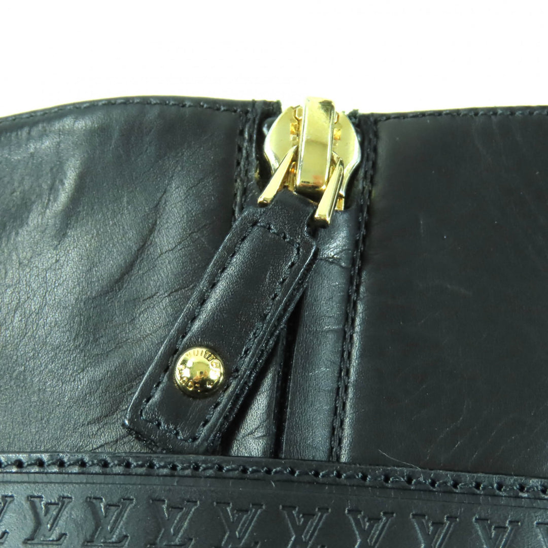 素晴らしい LOUIS VUITTON アンクルブーツ モノグラム ベルトデザイン レザー レディース 37