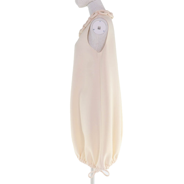 Excellent LOUIS VUITTON one piece sleeveless design Ivory wool Women 36