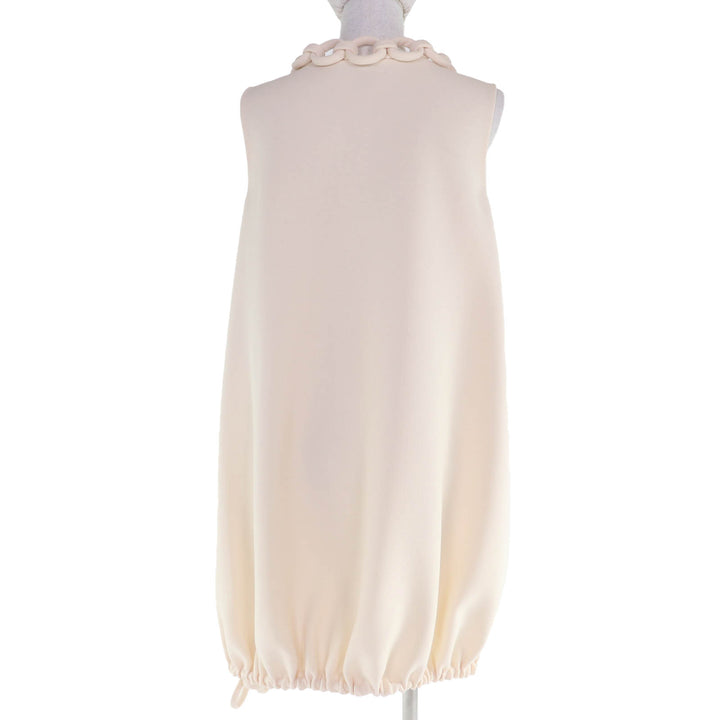 Excellent LOUIS VUITTON one piece sleeveless design Ivory wool Women 36
