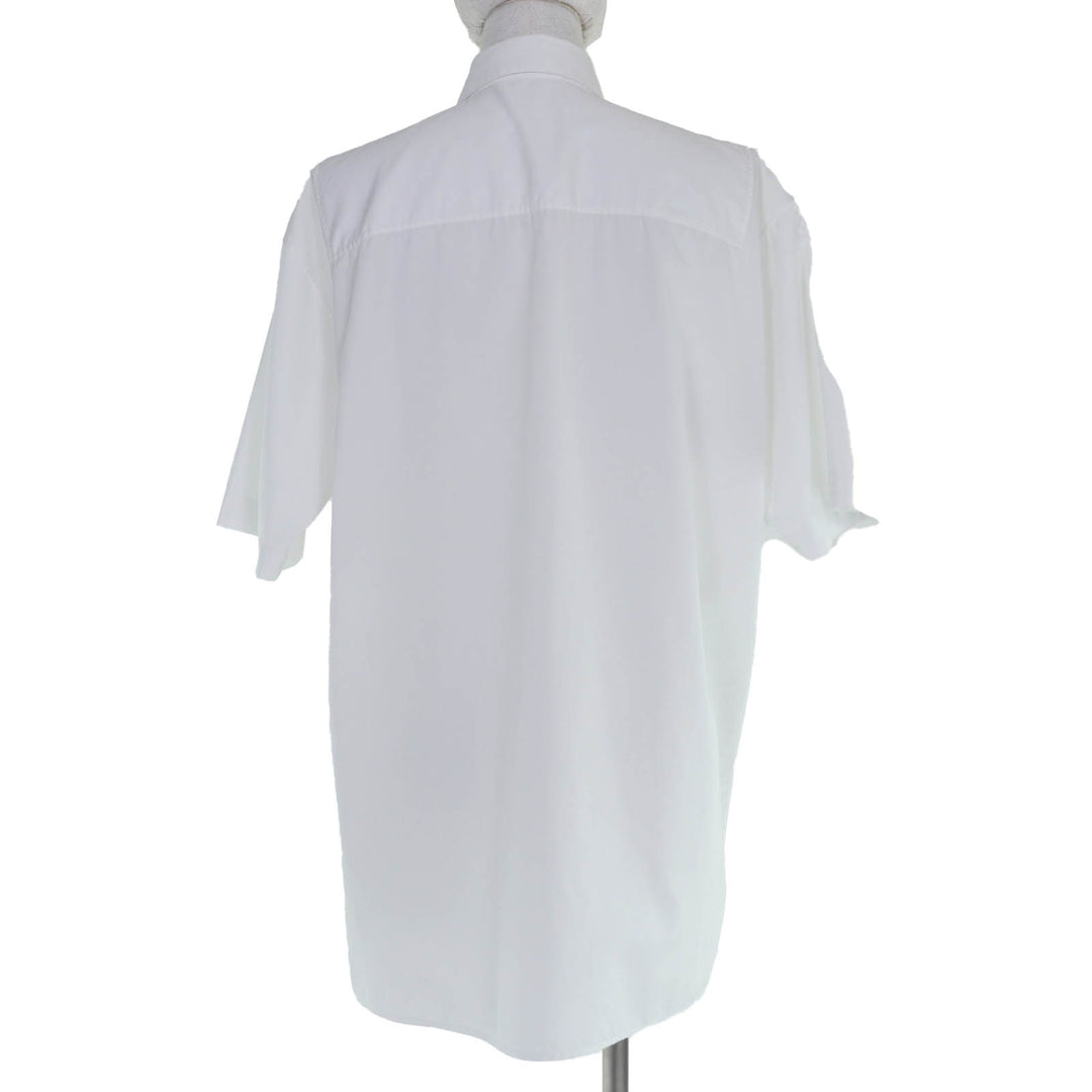Great JIL SANDER Short sleeve shirt Logo embroidered white cotton 37 JSYM600505
