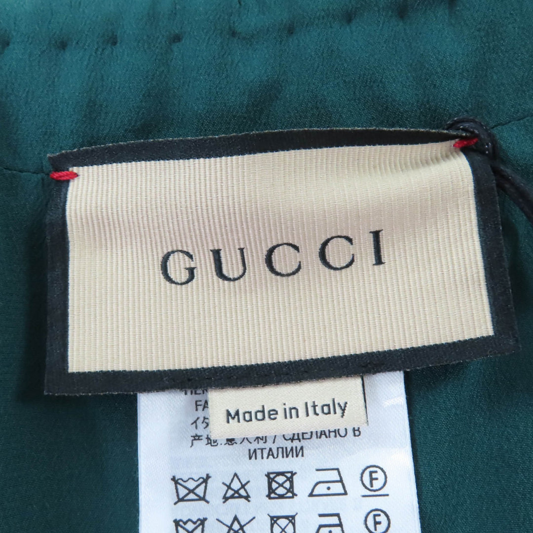 新品 GUCCI ジャケット スパンコール 半袖 ボレロ グリーン アクリル レディース S 653449