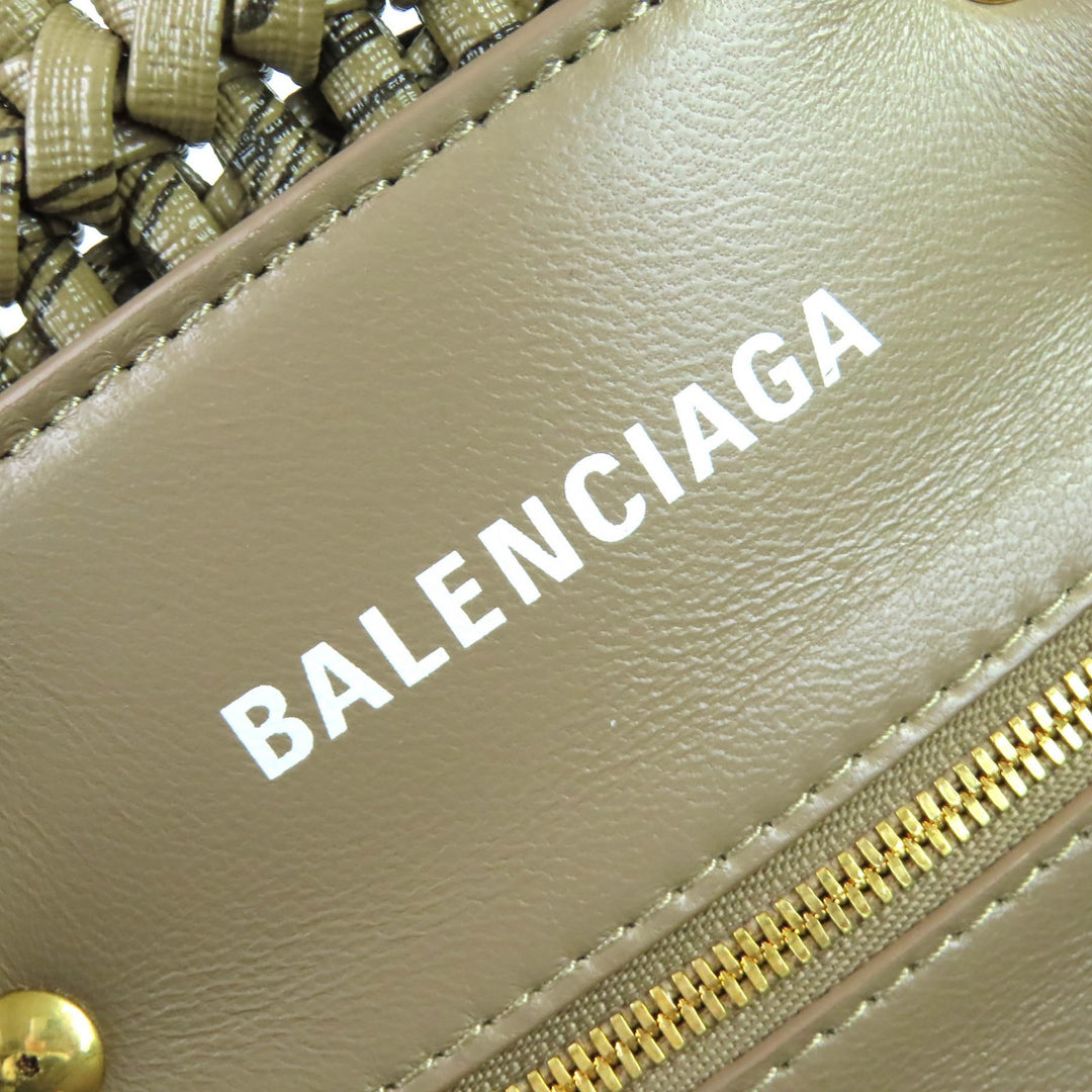 BALENCIAGA ショルダーバッグ ビストロバスケット XS 2WAY ハンドバッグ ブラウン 671342 美品