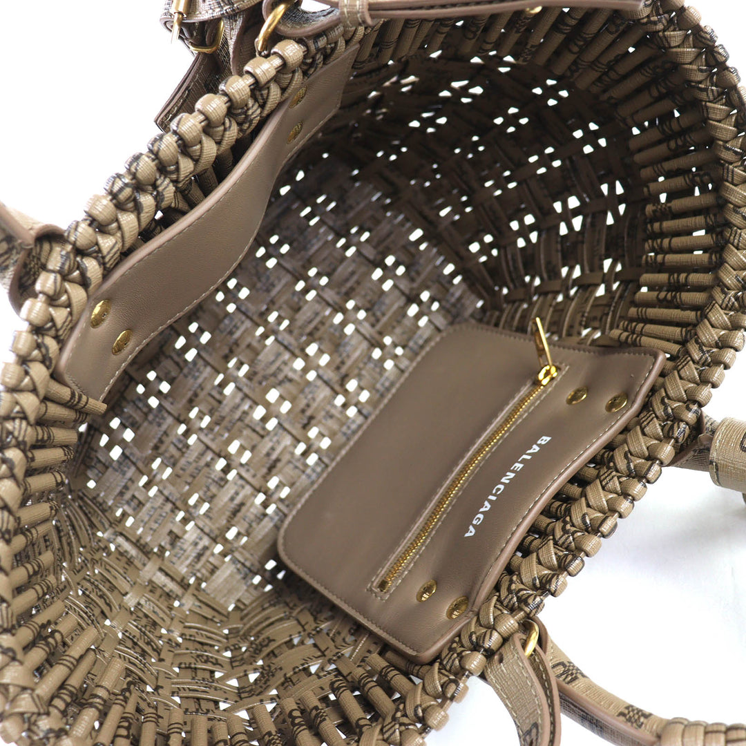BALENCIAGA ショルダーバッグ ビストロバスケット XS 2WAY ハンドバッグ ブラウン 671342 美品