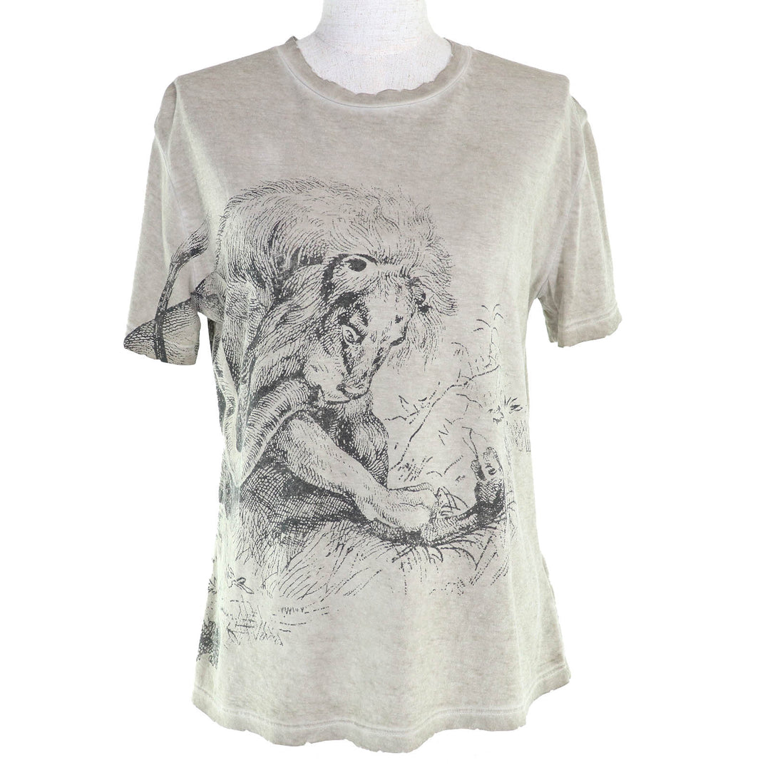 素晴らしいクリスチャンディオール半袖TシャツBEEロゴダメージ加工M 253T09B4404