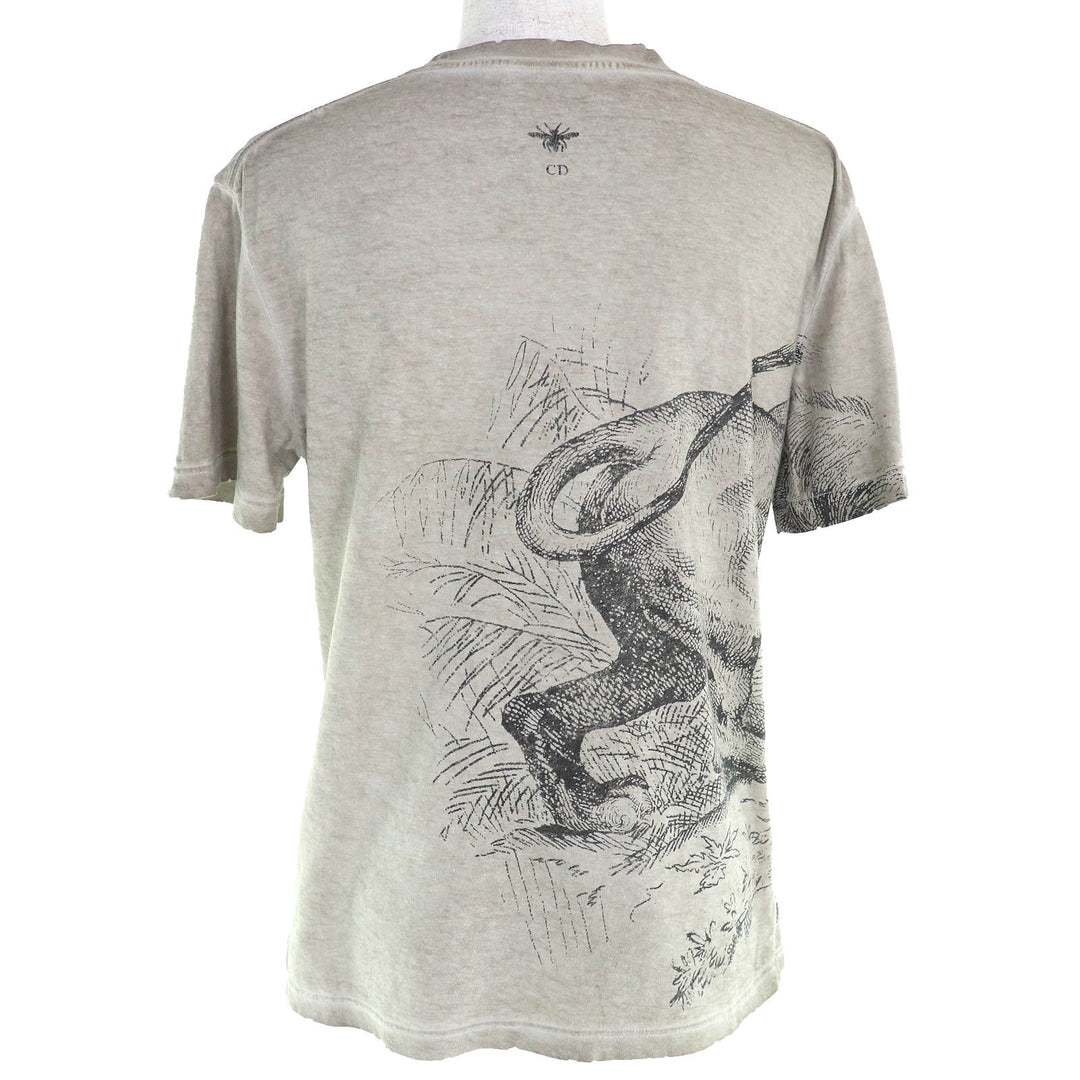 素晴らしいクリスチャンディオール半袖TシャツBEEロゴダメージ加工M 253T09B4404