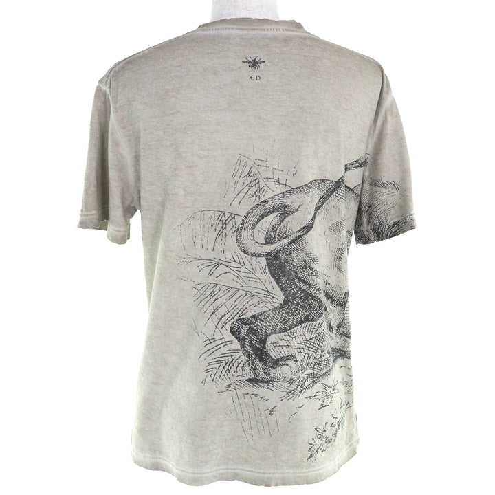 素晴らしいクリスチャンディオール半袖TシャツBEEロゴダメージ加工M 253T09B4404