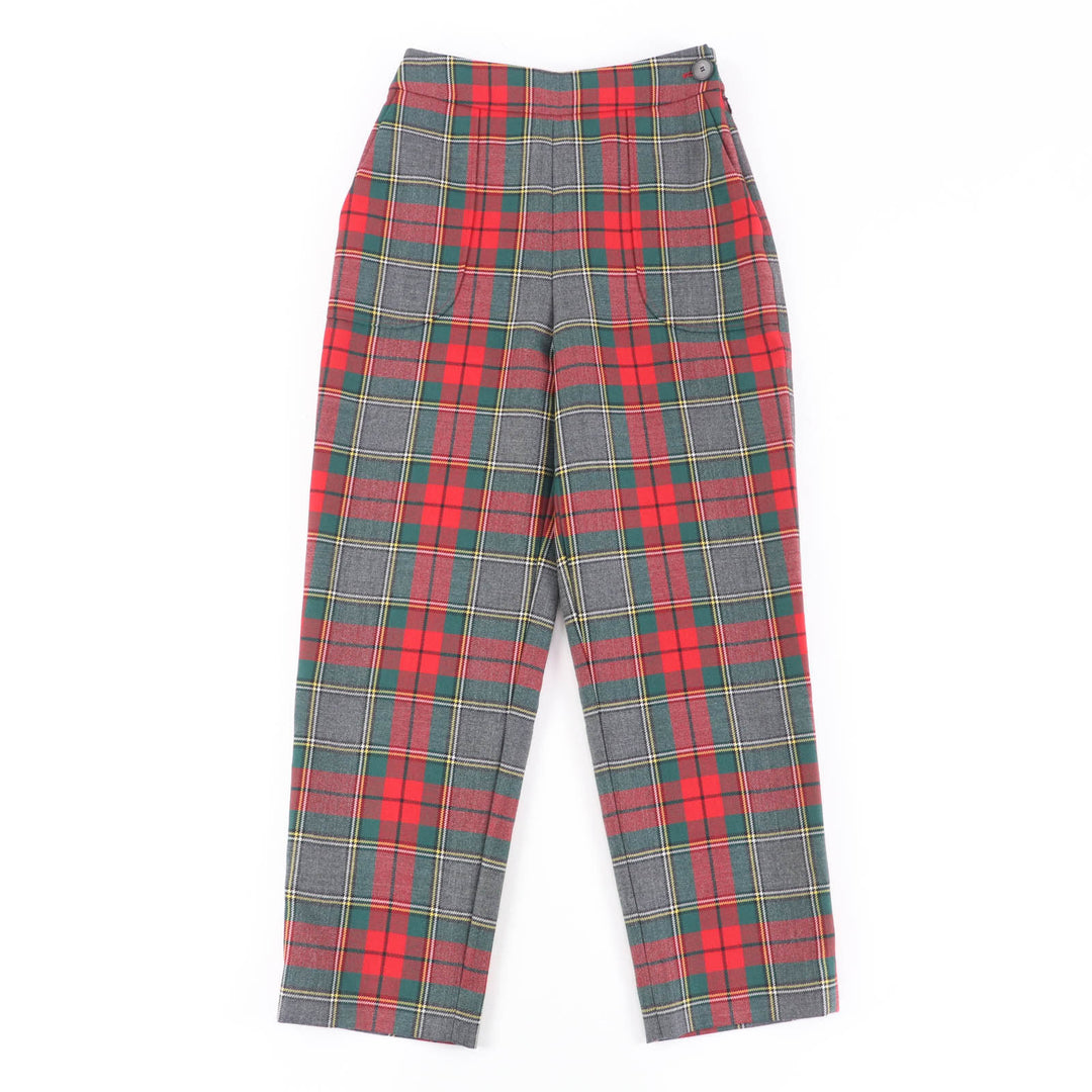 クリスチャン・ディオール パンツ チェック柄 ウール レディース 38 951P11A1210 美品