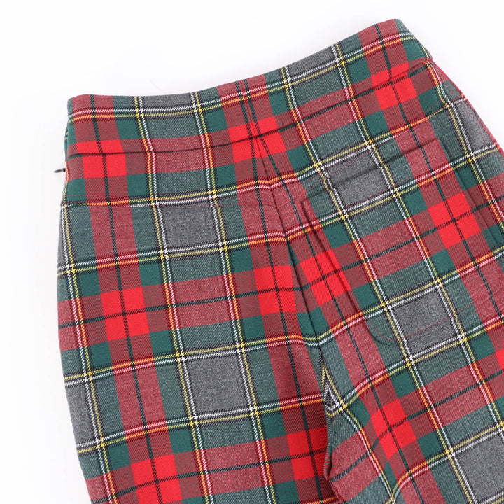 クリスチャン・ディオール パンツ チェック柄 ウール レディース 38 951P11A1210 美品