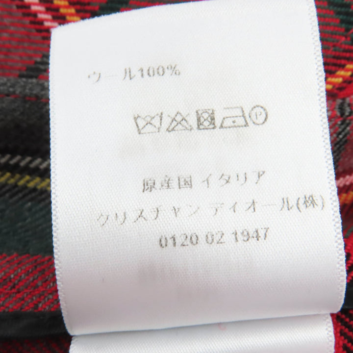 クリスチャン・ディオール パンツ チェック柄 ウール レディース 38 951P11A1210 美品