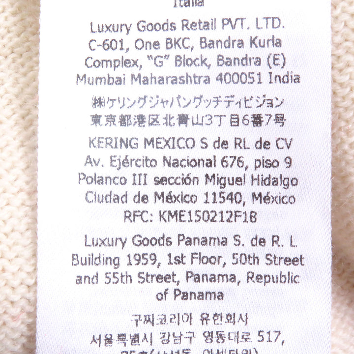 新品 GUCCI パンツ バイカラー ニット レッド アイボリー ウール メンズ M 724731