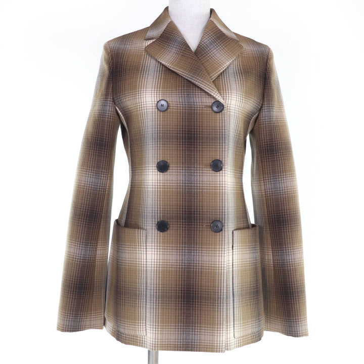 Pristine Christian Dior Jacket Check Pattern Double Breasted 38 051V05A1284