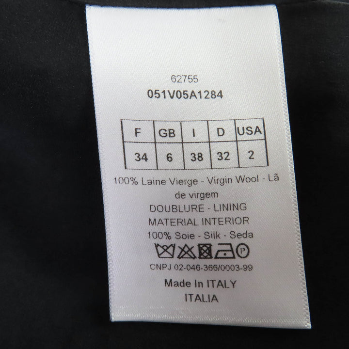 Pristine Christian Dior Jacket Check Pattern Double Breasted 38 051V05A1284