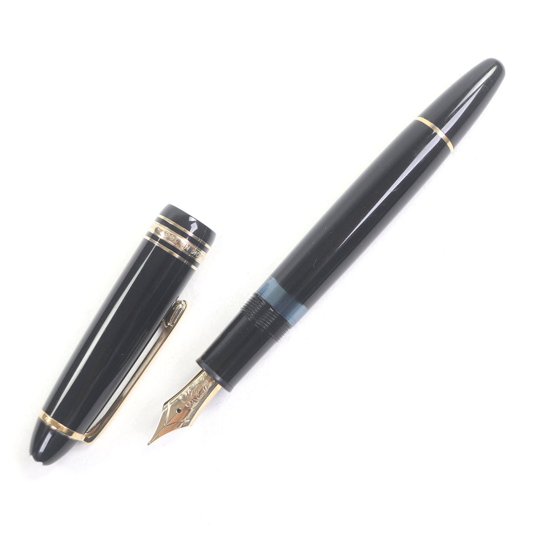 Very Good MONTBLANC fountain pen Meisterstück 146 Cap type Black Gold 14K mens
