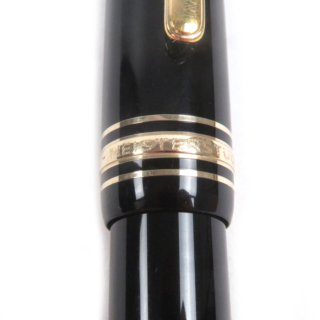 Very Good MONTBLANC fountain pen Meisterstück 146 Cap type Black Gold 14K mens