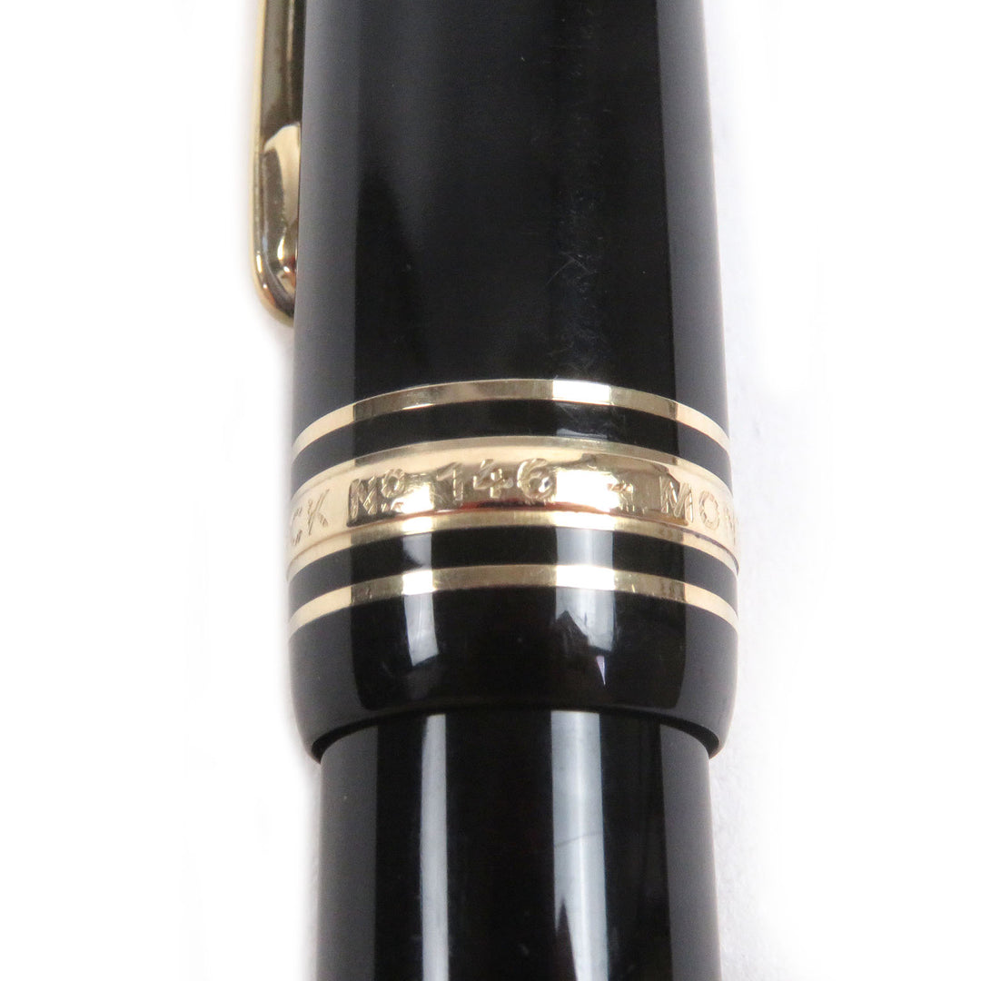 Very Good MONTBLANC fountain pen Meisterstück 146 Cap type Black Gold 14K mens