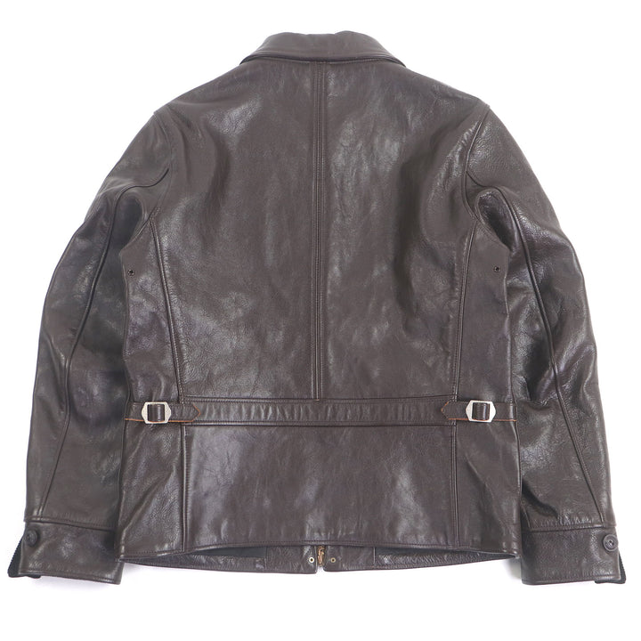 Great JOE McCOY Leather jacket 30s SPORT JACKET SINGLE Brown Horsehide mens 36
