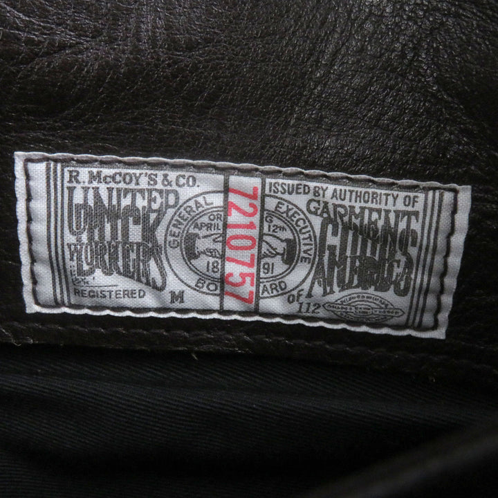 Great JOE McCOY Leather jacket 30s SPORT JACKET SINGLE Brown Horsehide mens 36