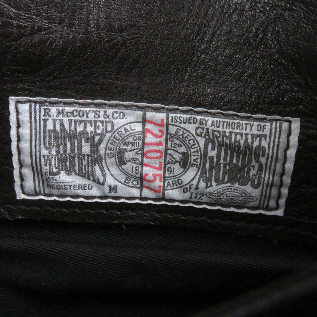 Great JOE McCOY Leather jacket 30s SPORT JACKET SINGLE Brown Horsehide mens 36