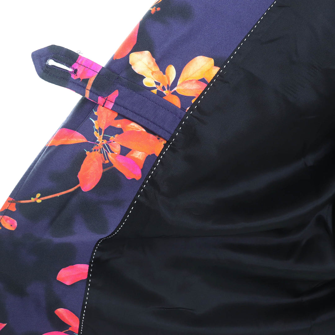 Excellent DRIES VAN NOTEN Floral Coat Floral print belted single coat worn 38