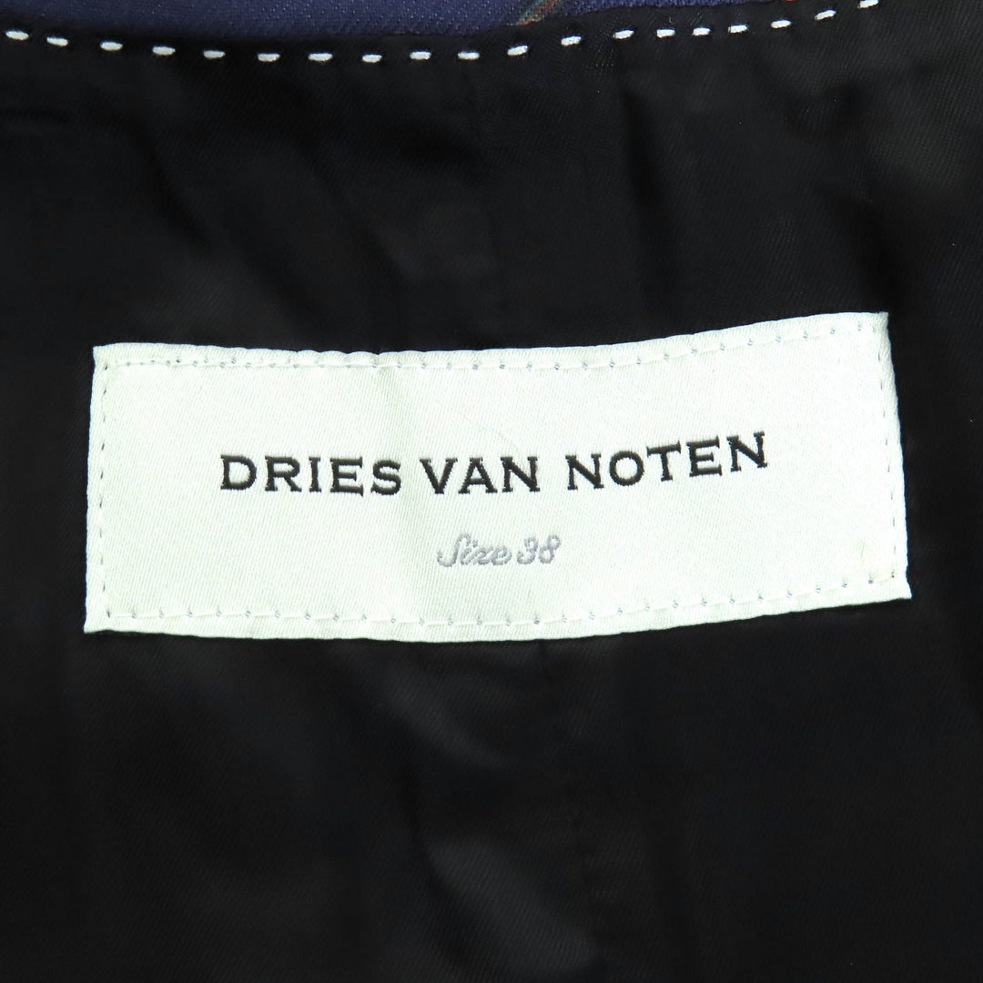 Excellent DRIES VAN NOTEN Floral Coat Floral print belted single coat worn 38