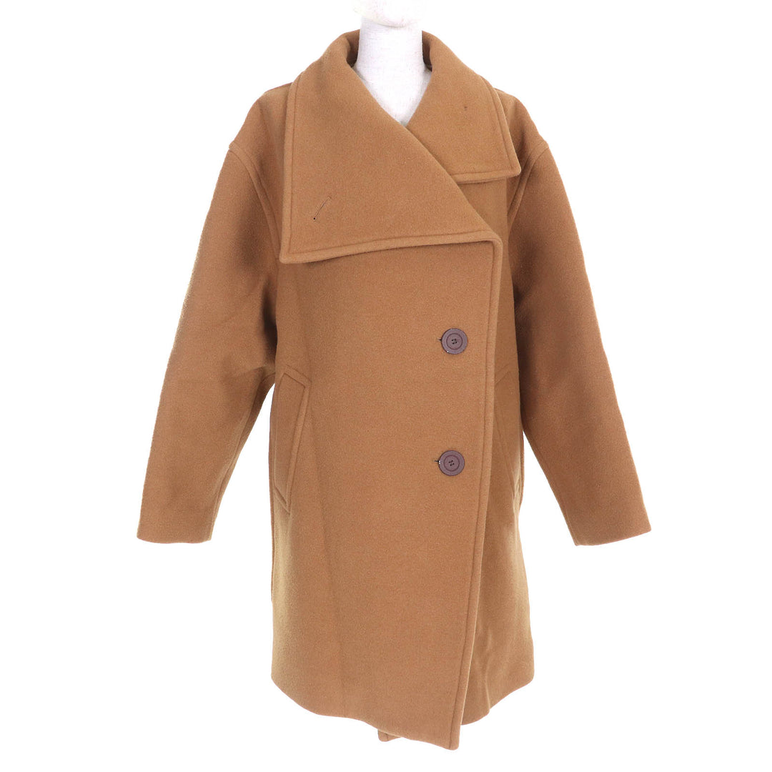 Great ACNE STUDIOS funnel neck coat Oversized fit Camel brown wool 34