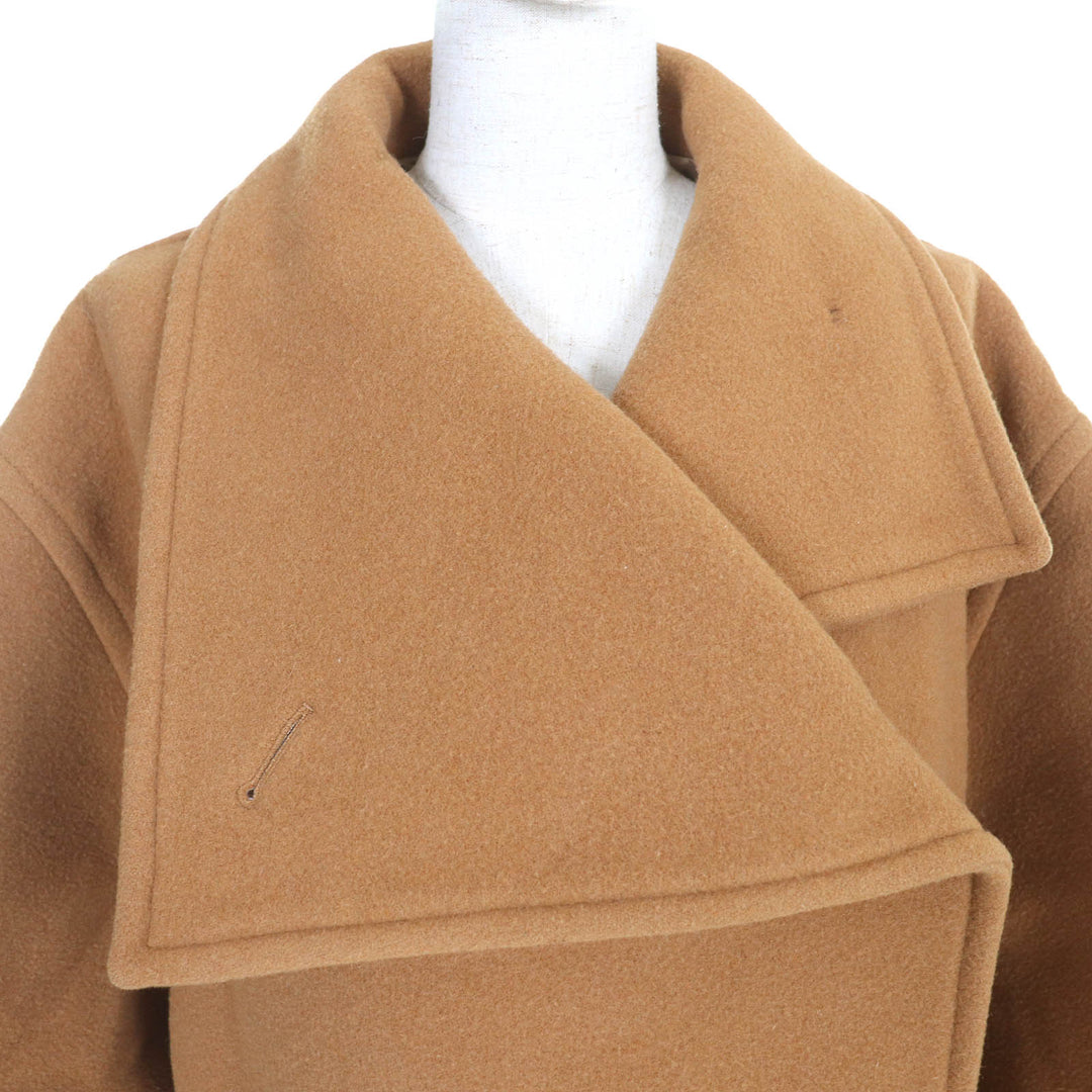 Great ACNE STUDIOS funnel neck coat Oversized fit Camel brown wool 34