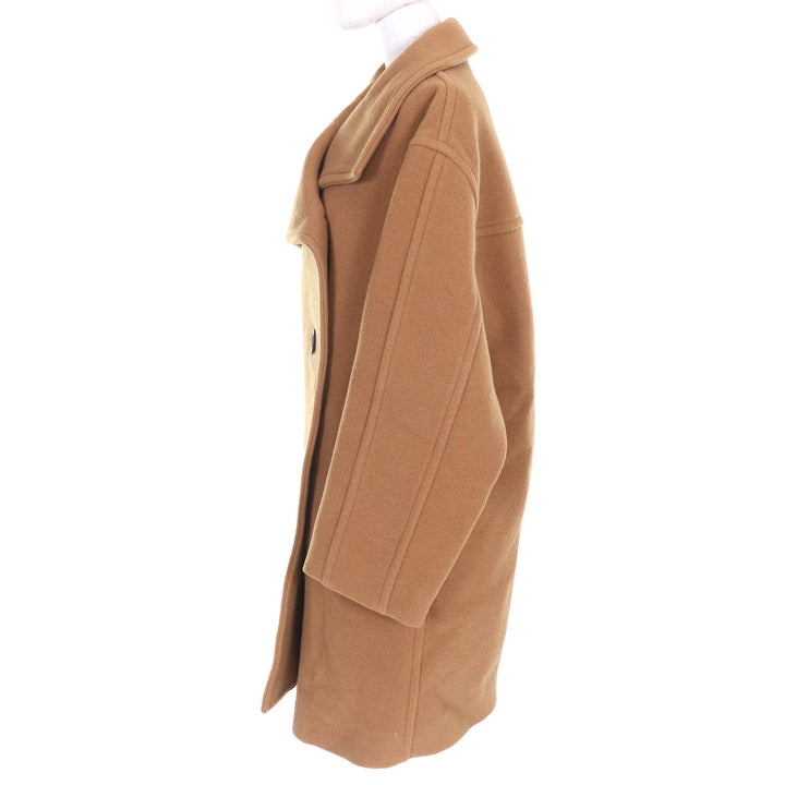 Great ACNE STUDIOS funnel neck coat Oversized fit Camel brown wool 34