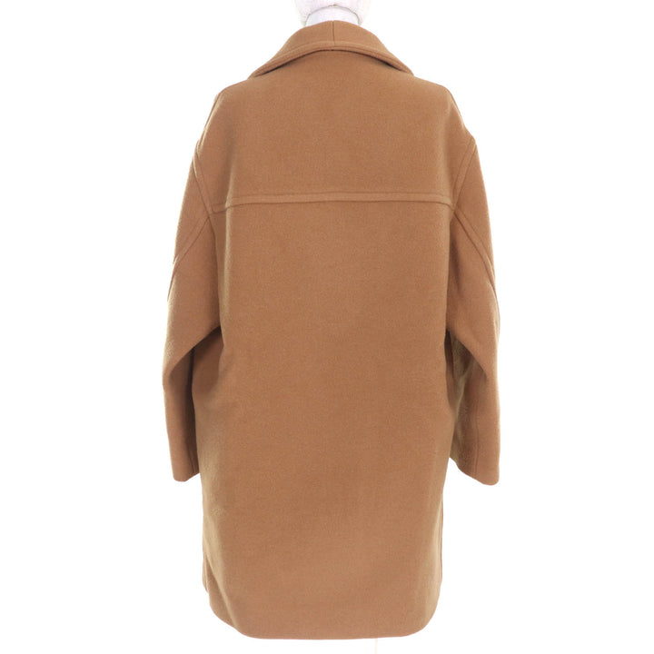 Great ACNE STUDIOS funnel neck coat Oversized fit Camel brown wool 34