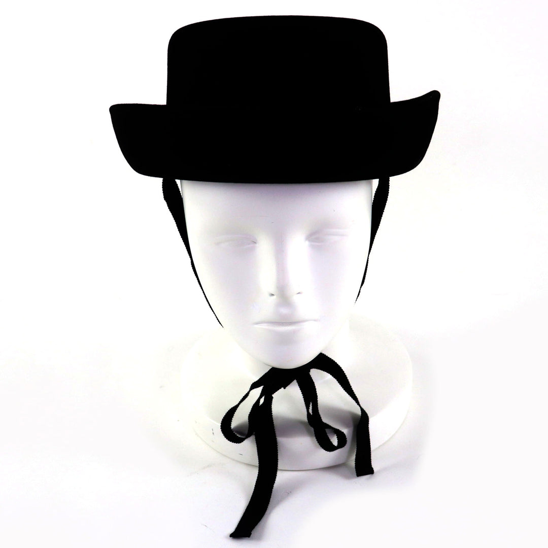 Excellent CHANEL hat black Rabbit hair Women M 20S