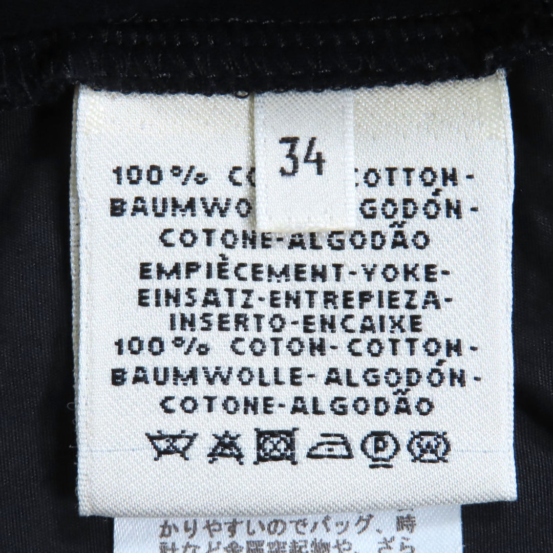 素晴らしいエルメスのワンピース、ブークレ・ダトラージュ、ブラックコットン、レディース34
