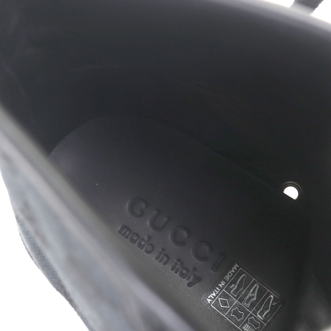 素晴らしい GUCCI ハイカットスニーカー ブラック キャンバス メンズ 6.5 426188