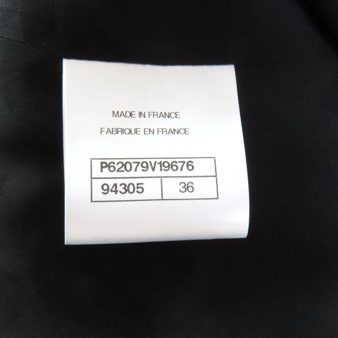 Excellent CHANEL coat black wool Women 36 P62079
