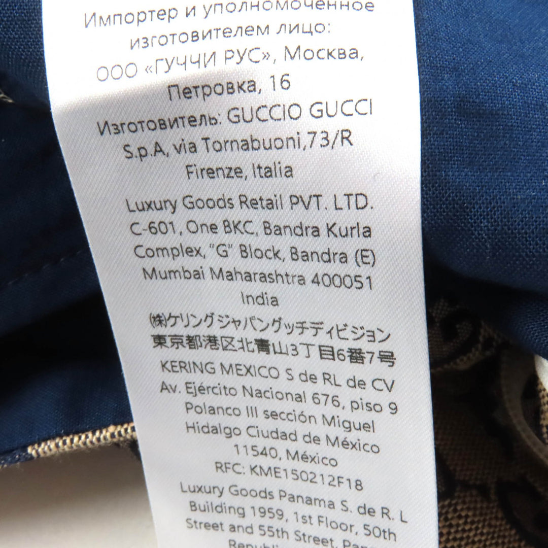 新品 GUCCI パンツ GGジャカード センタープレス ベージュ ネイビー リネン レディース 36 786389