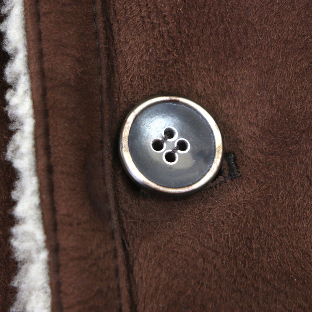 Very Good EMMETI Mouton coat Double breasted Brown Mouton mens 46