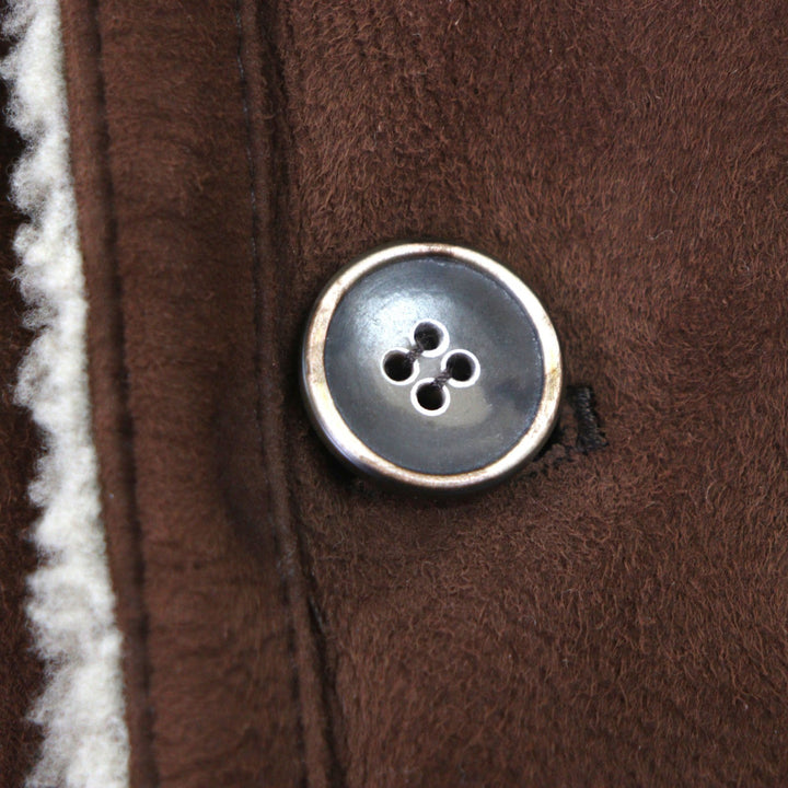 Very Good EMMETI Mouton coat Double breasted Brown Mouton mens 46