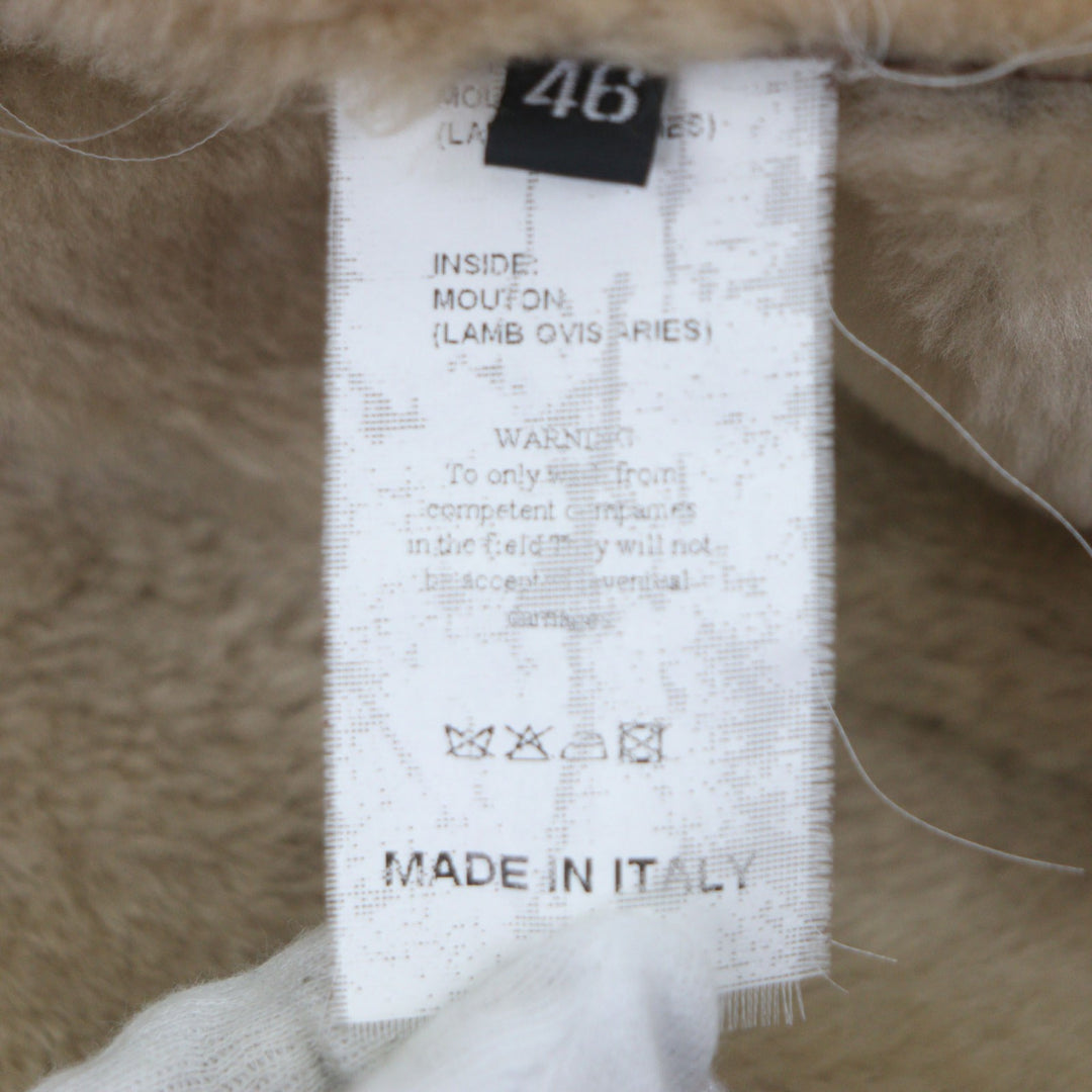 Very Good EMMETI Mouton coat Double breasted Brown Mouton mens 46
