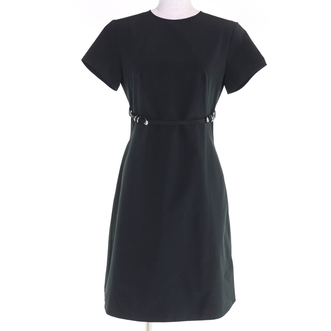 Excellent GIVENCHY one piece Belted short sleeves black Women 36 BW222714L1